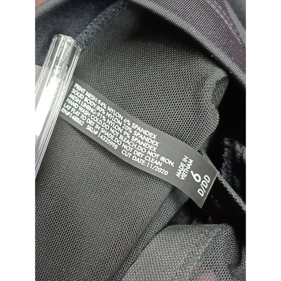 Torrid Swimsuit Swim Dress Peplum Underwire Floral Mesh Plus 6D/DD - Picture 8 of 8